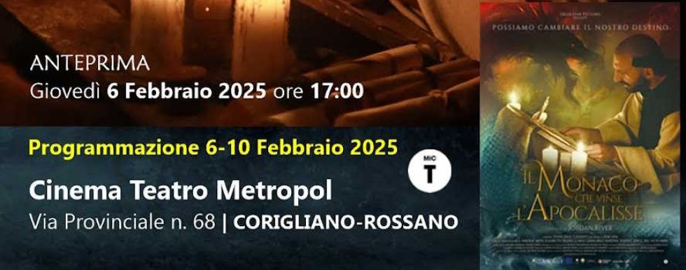 Il film su Gioacchino da Fiore arriva al Cinema Metropol di Corigliano-Rossano