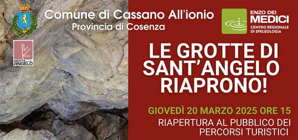 Cassano, riaprono le Grotte di Sant&#039;Angelo