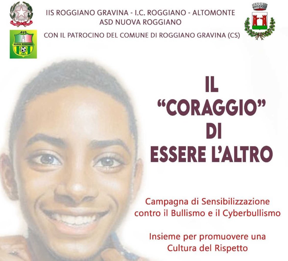 "Il coraggio di essere l'altro", al via la campagna contro il bullismo a Roggiano Gravina